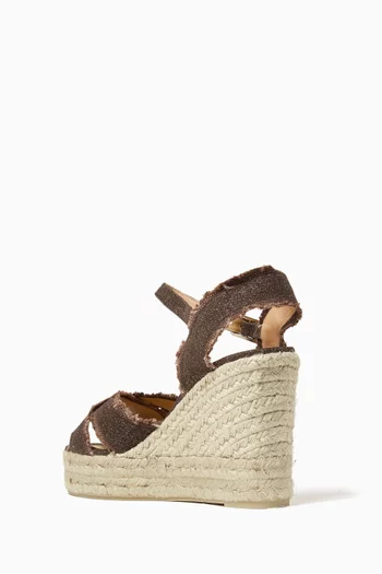 Bromelia 80 Espadrille Wedges in Linen