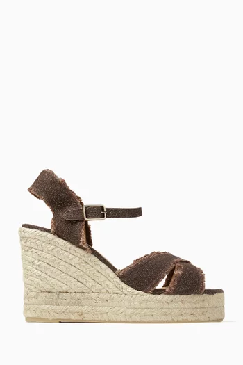 Bromelia 80 Espadrille Wedges in Linen