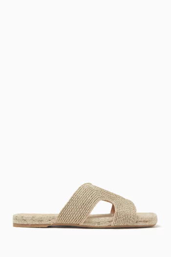 Puri Flat Slides in Jute