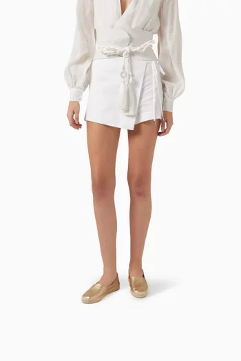 Kenda Espadrilles in Metallic Leather & Jute