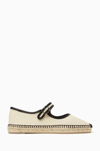 Padua Espadrille Ballet Flats in Canvas