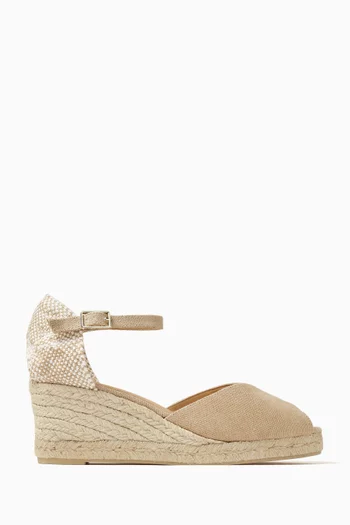 Bianca 60 Espadrille Wedges in Canvas