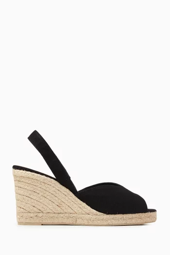 Brisa 80 Espadrille Wedges in Canvas