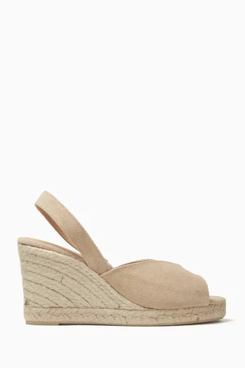 Brisa 80 Espadrille Wedges in Canvas