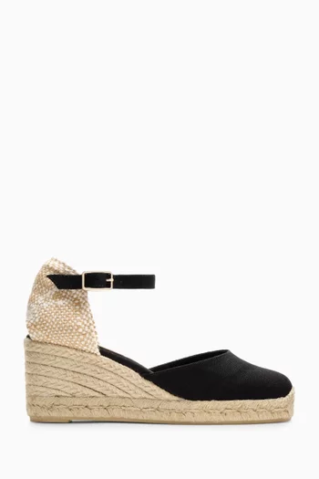 Carol 60 Espadrille Wedges in Canvas