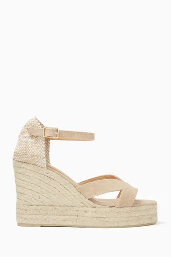 Bruna 80 Espadrille Wedges in Canvas