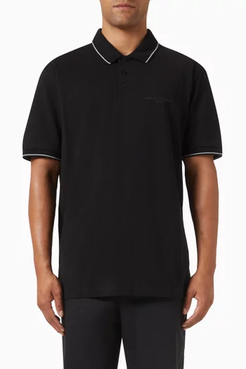 Logo Polo Shirt in Cotton