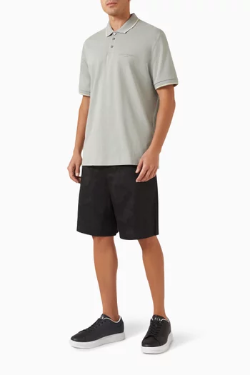 Logo Polo Shirt in Cotton
