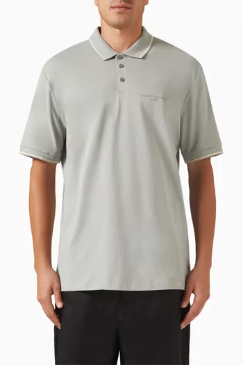 Logo Polo Shirt in Cotton