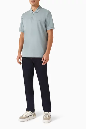 Logo Polo Shirt in Cotton