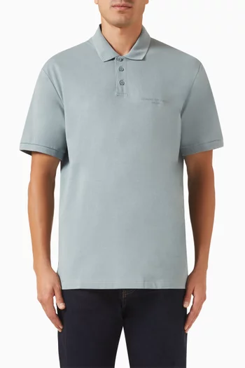 Logo Polo Shirt in Cotton