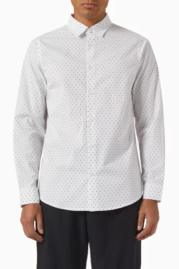 All-over AX Logo Shirt in Cotton
