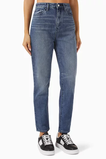 Boyfriend Distressed Jeans in Denim