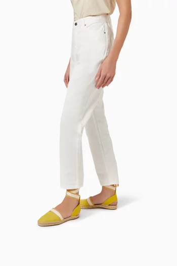 Logo-tape Espadrilles in Canvas & Faux Leather
