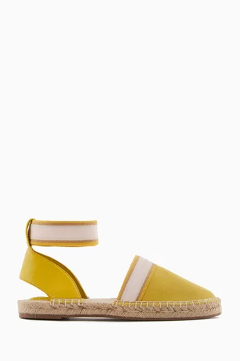 Logo-tape Espadrilles in Canvas & Faux Leather