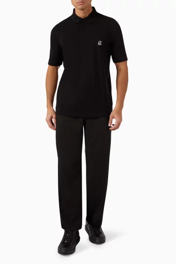 AX Logo Polo T-shirt in Jersey