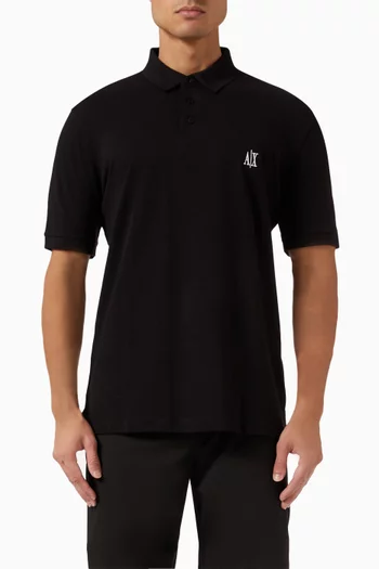 AX Logo Polo T-shirt in Jersey