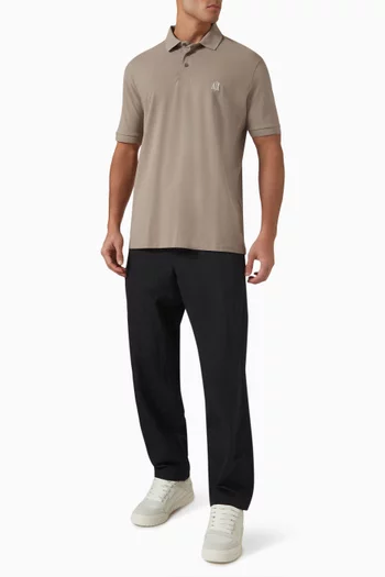 AX Logo Polo T-shirt in Jersey