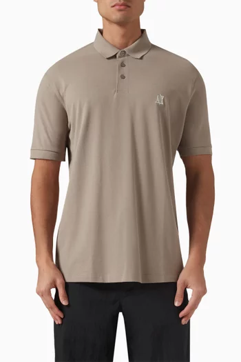 AX Logo Polo T-shirt in Jersey