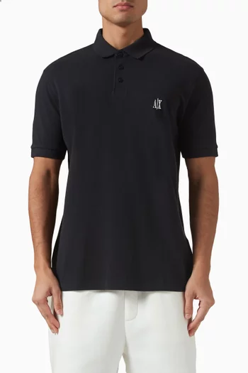AX Logo Polo T-shirt in Jersey