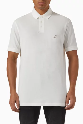AX Logo Polo T-shirt in Jersey