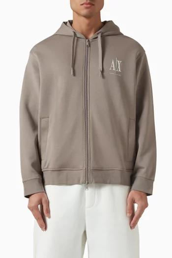 AX Logo Zip Jacket in Jersey