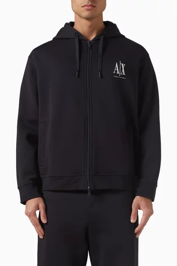 AX Logo Zip Jacket in Jersey