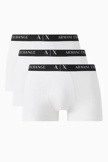 AX Logo Boxer Briefs in Cotton, Set of 3