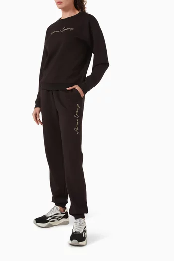 Logo Sweatpants in Scuba Fabric