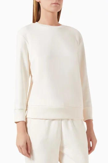Grid Logo Sweatshirt in Cotton