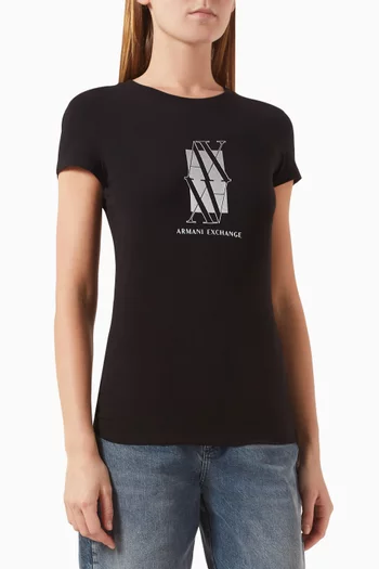Grid AX Logo T-shirt in Jersey