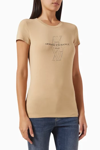 The Grid Arte Stella Clear Logo T-shirt in Jersey