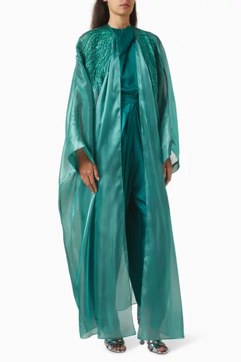 Scheherzade Co-ord Set in Crepe Satin & Organza