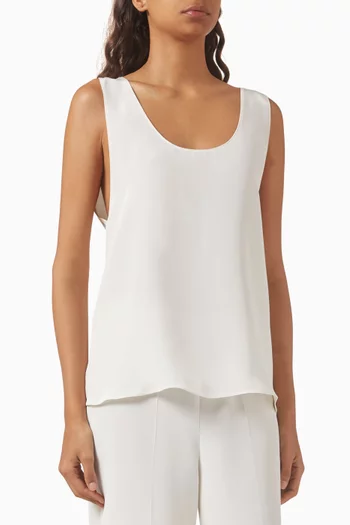 Relaxed-fit Tank Top in Mulberry-silk