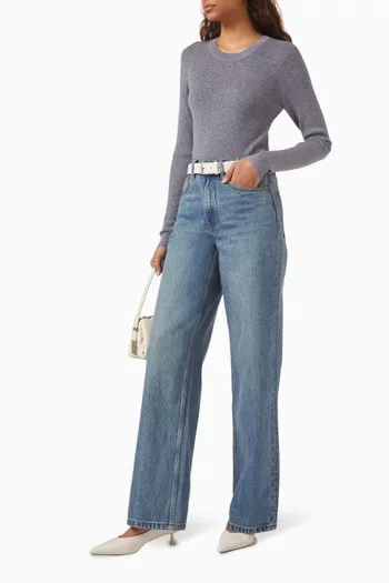 Rib-knit Sweater in Merino Wool