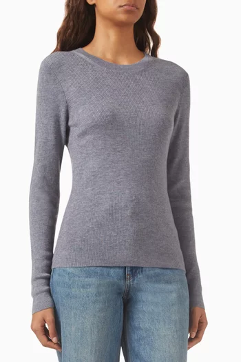 Rib-knit Sweater in Merino Wool