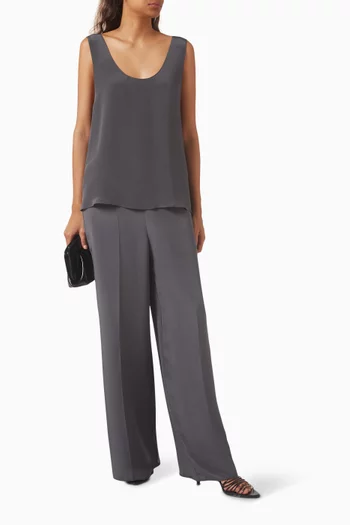 Relaxed-fit Tank Top in Mulberry-silk
