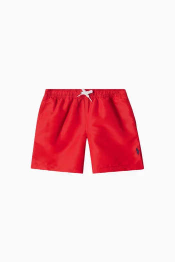 Embroidered-pony Swim Shorts