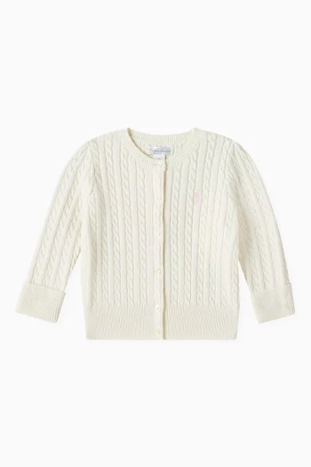 Cable-knit Cardigan in Cotton