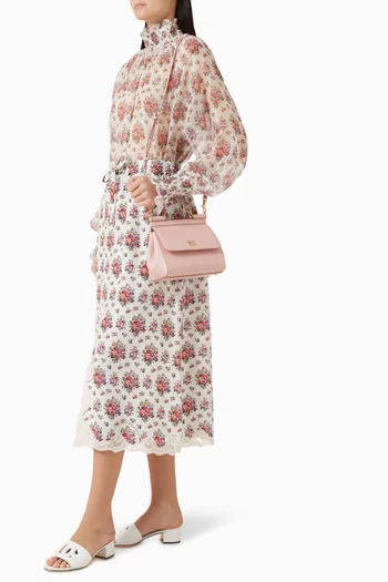 Small Sicily Handbag in Dauphine Leather