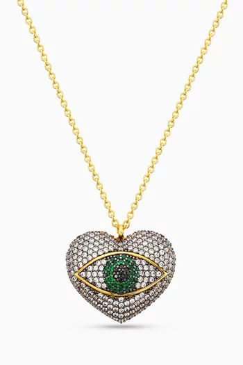 Occhio del Amore Necklace in 24kt Gold-plated Bronze