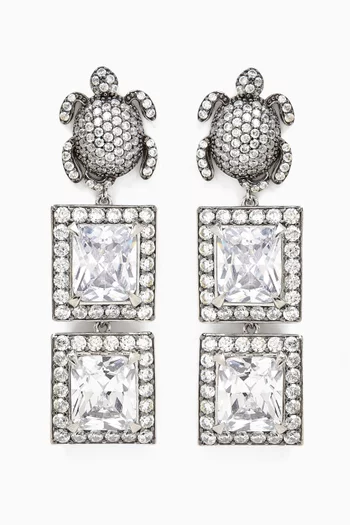Serdarino Crystal Duo Wales Drop Earrings