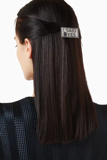 I Said Yes Hair Comb in Platinum-plated Bronze