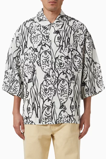 The Aloe Boxy Shirt in Viscose-blend
