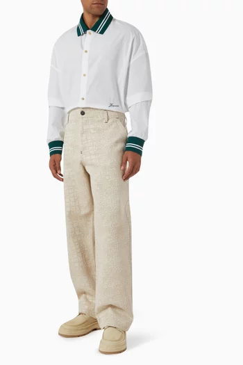 La Chemise Baseball Shirt in Poplin