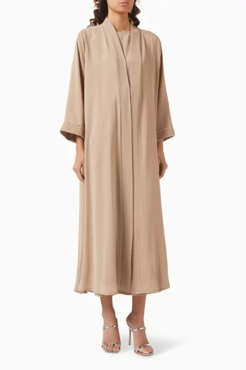 Crystal-embellished Abaya & Dress Set