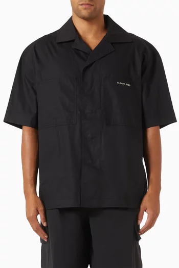 Tex 5 Logo Shirt in Cotton Poplin