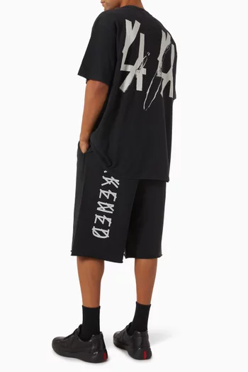 Darkened Sweat Shorts in Cotton