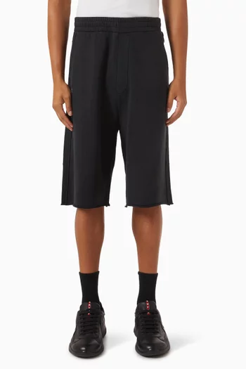 Darkened Sweat Shorts in Cotton