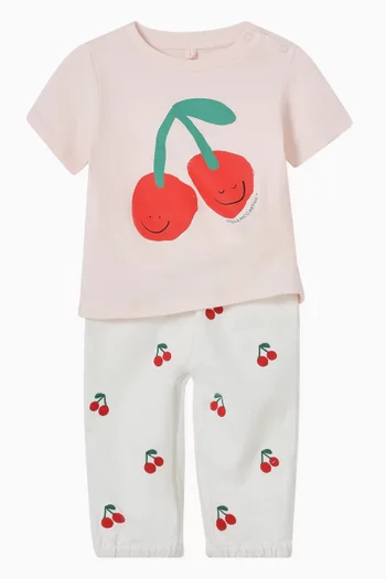 Cherry Graphic-print T-shirt in Cotton